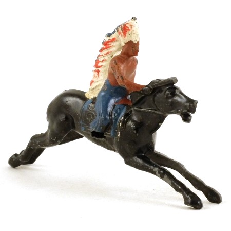 Johillco 178P Mounted Indian with rifle, galloping