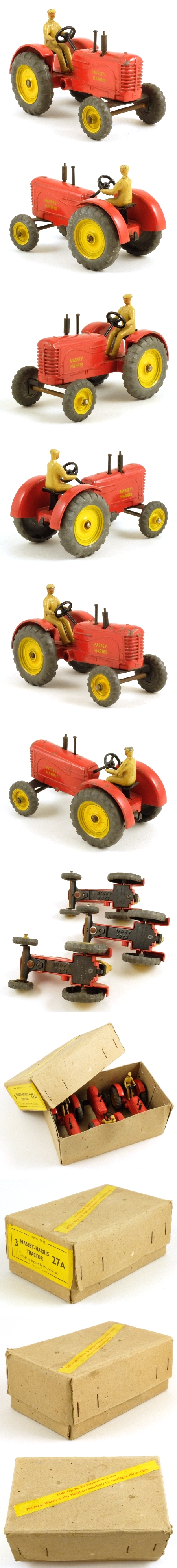 27a Massey-Harris Tractor, trade box of 3