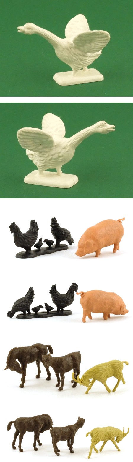 Plastic Farm Figures x 6, assorted