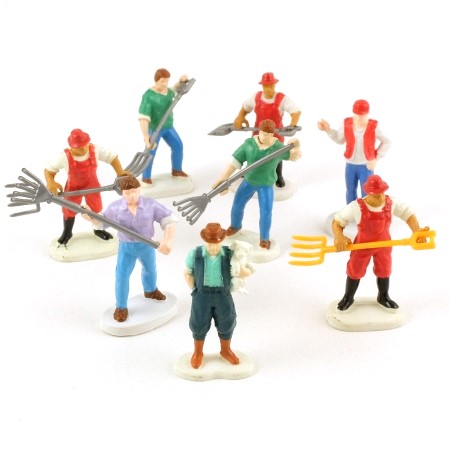 Plastic Workmen Figures x 8, assorted