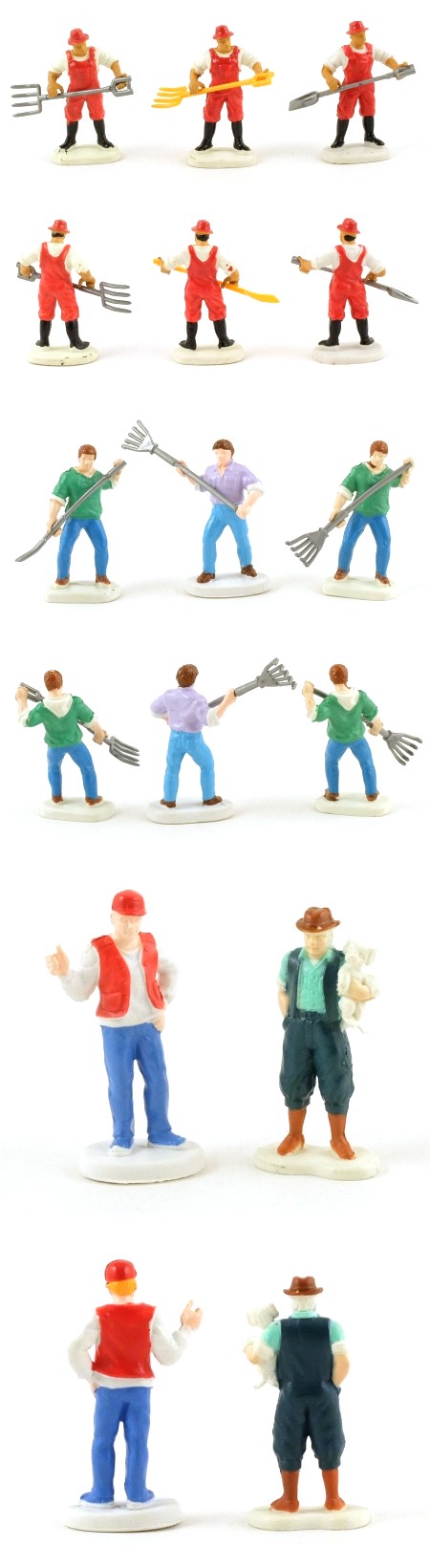 Plastic Workmen Figures x 8, assorted