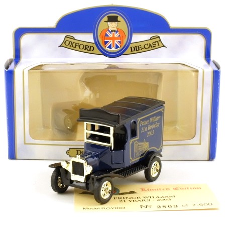 Oxford Diecast ROY003 1912 Model T Ford Van 'Prince William 2003'