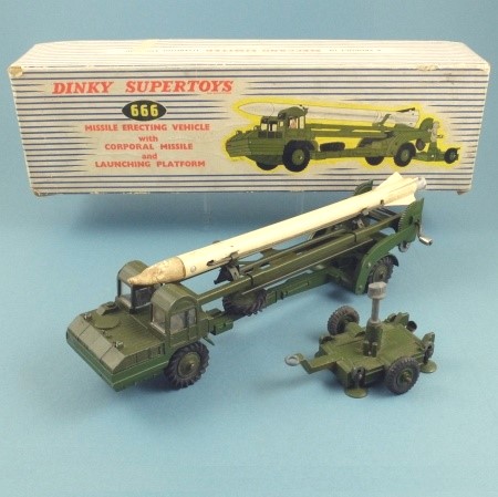 Dinky 666 Missile Erector Vehicle with Corporal Missile and Launching Platform