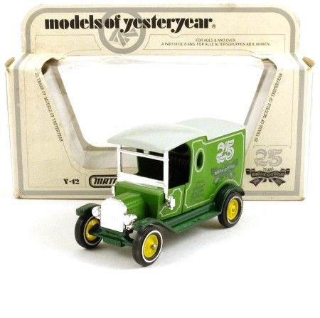 Matchbox Models of Yesteryear Y12-3 1912 Ford Model T Van '25 Years Silver Jubilee'