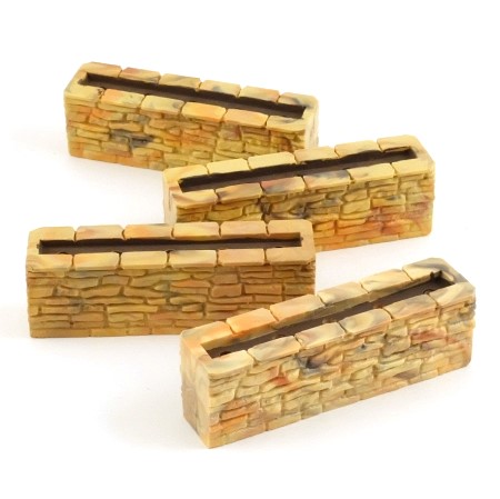 Britains Floral Garden 2585 Stone Walls x 4