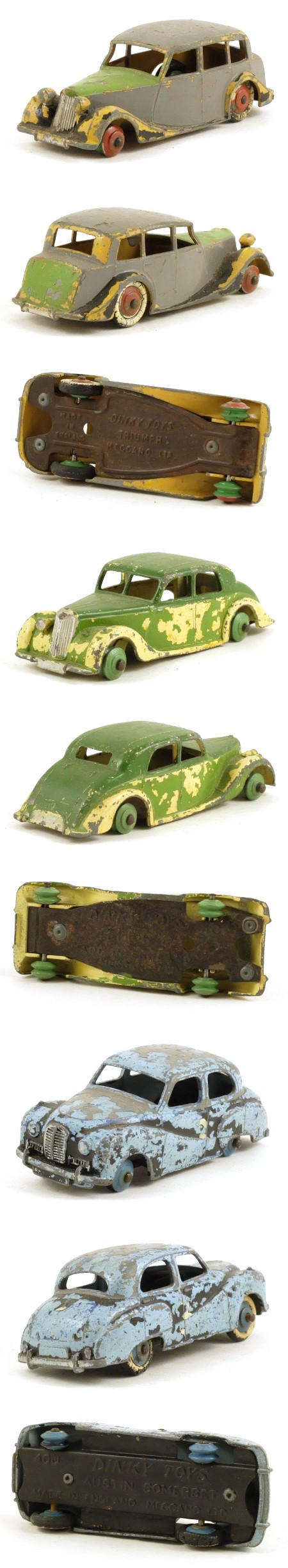 Dinky Cars x 3, repainted