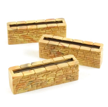 Britains Floral Garden 2585 Stone Walls x 3