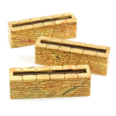 Britains Floral Garden 2585 Stone Walls x 3