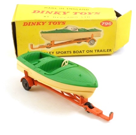 Dinky 796 Healey Sports Boat and Trailer