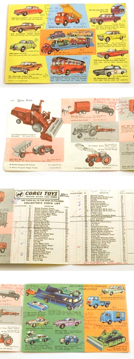 Corgi Toys 1962 Two-Fold Leaflet