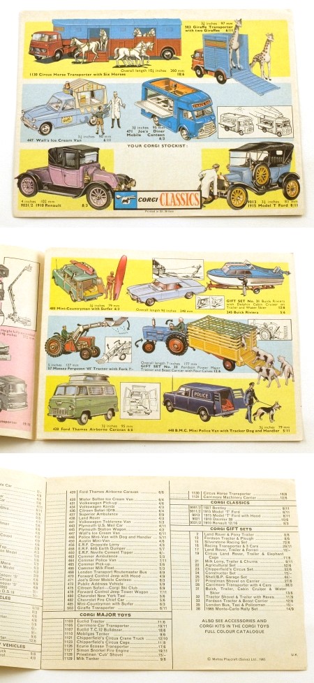 Corgi Toys 1965 Two-Fold Leaflet