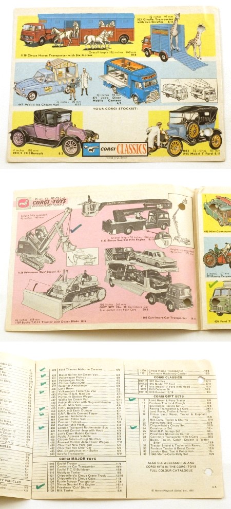 Corgi Toys 1965 Two-Fold Leaflet