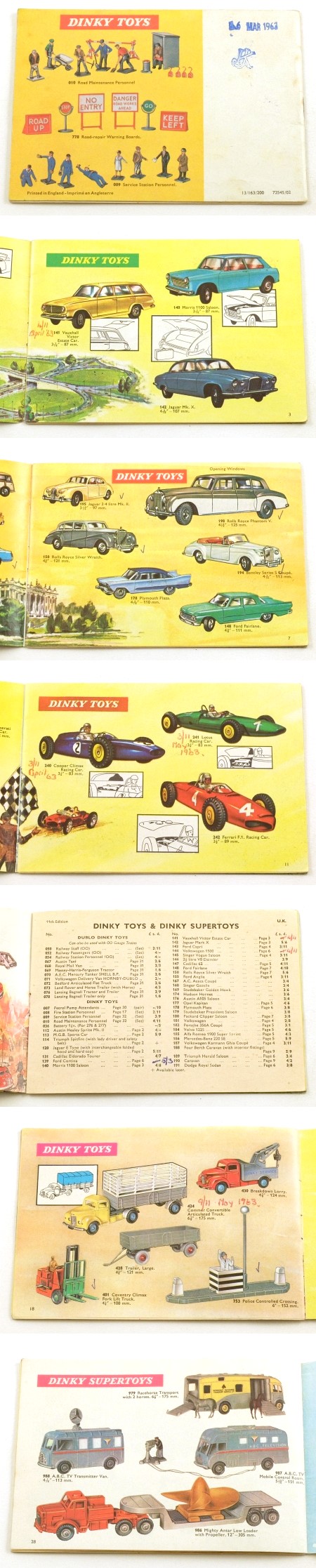 Dinky Toys 1963 Catalogue 11th edition