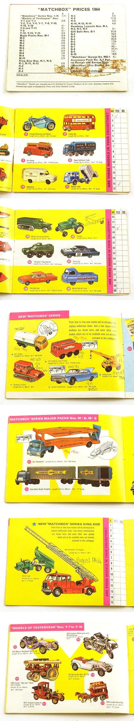 Matchbox 1964 Collectors Catalogue
