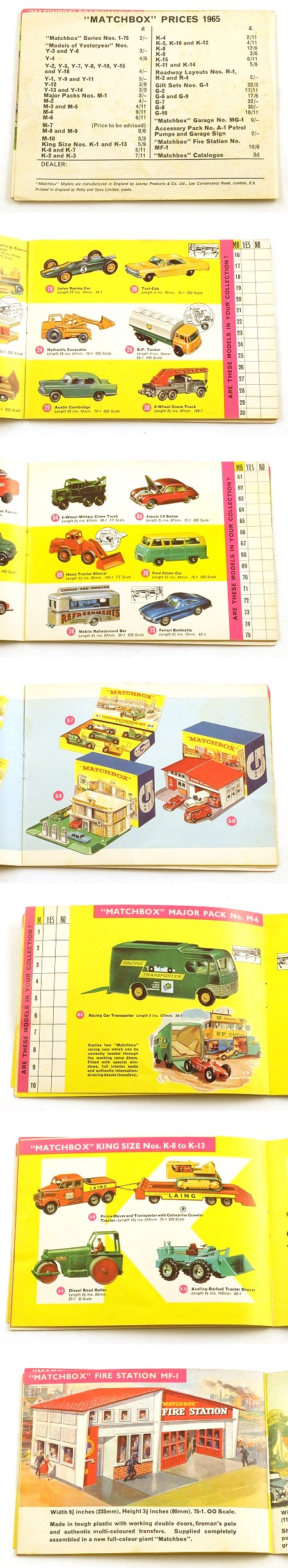 Matchbox 1965 Collectors Catalogue