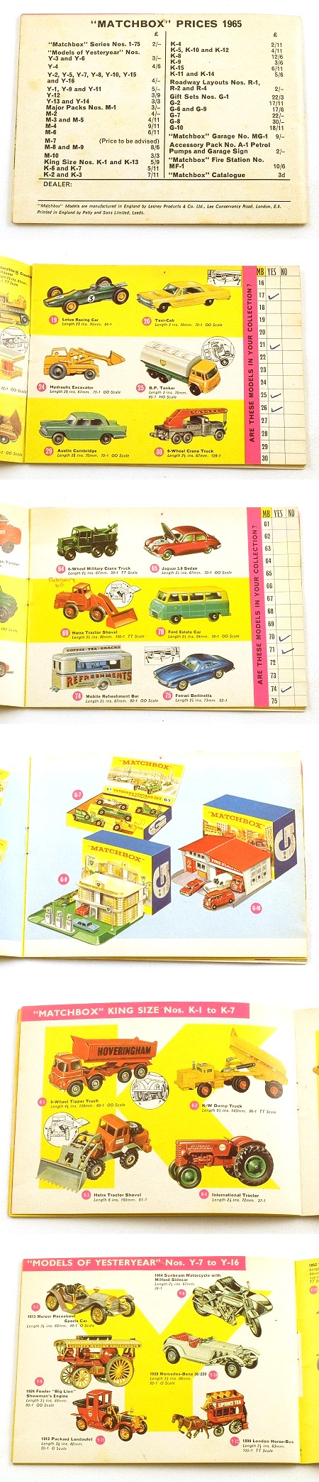 Matchbox 1965 Collectors Catalogue