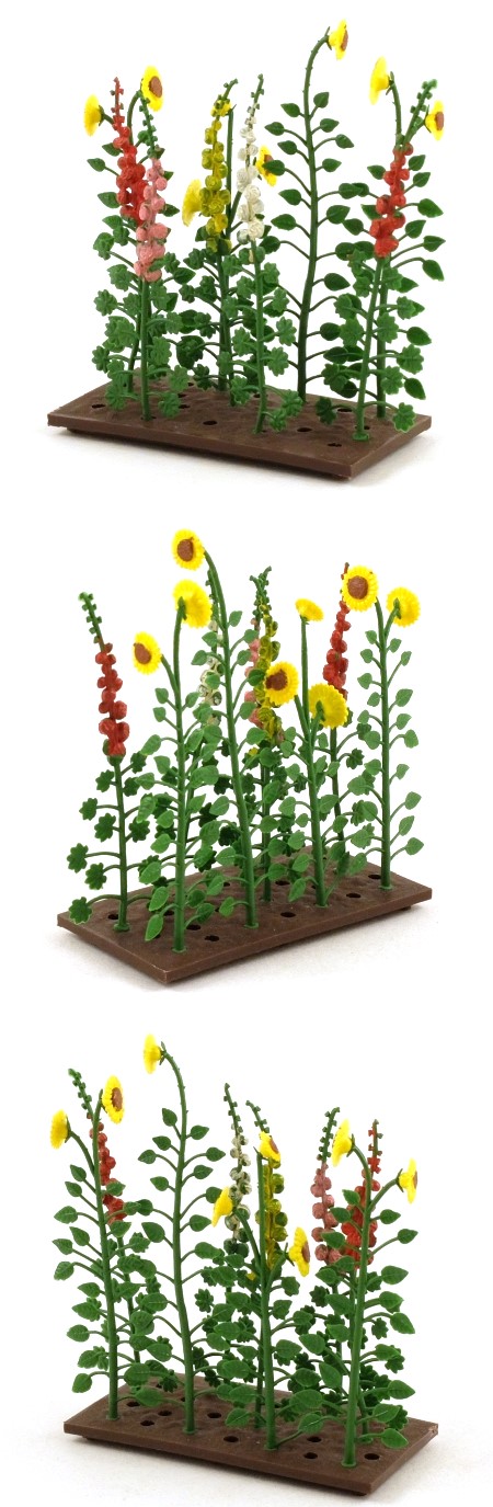 2542 Sunflowers and Hollyhocks