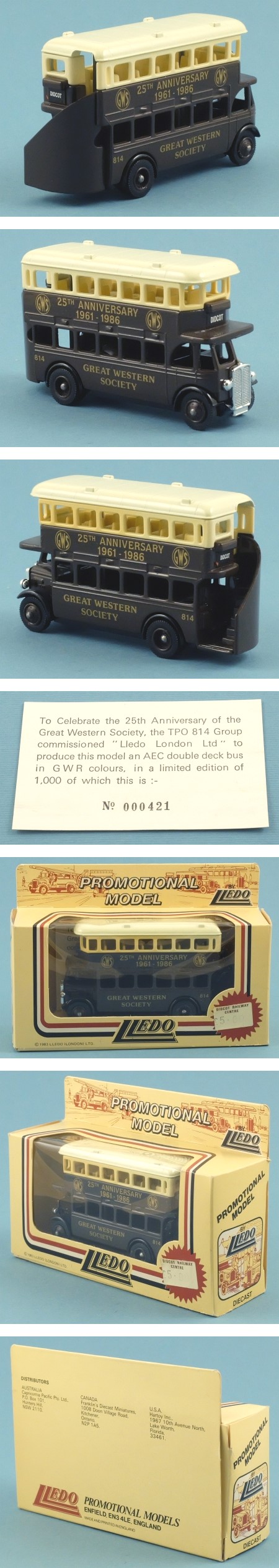 LP015  1932 AEC Regent Double Deck Bus 'Great Western Society'