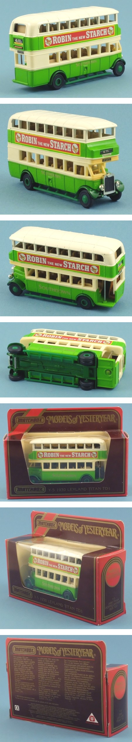 Y5-5 1930 Leyland Titan TD1 Bus 'Southdown'