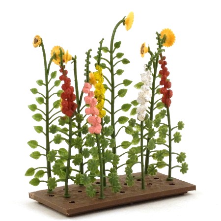 2542 Sunflowers and Hollyhocks