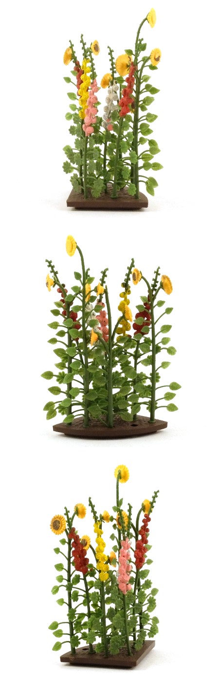 2542 Sunflowers and Hollyhocks