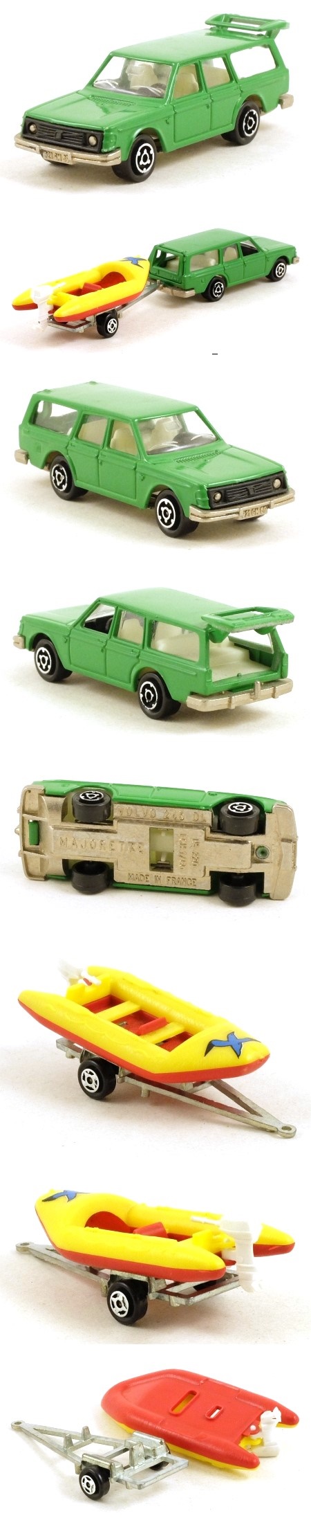 343 Volvo 245 DL and Inflatable Dinghy on Trailer