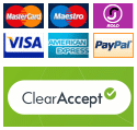 Visa, Mastercard, Amex and PayPal accepted